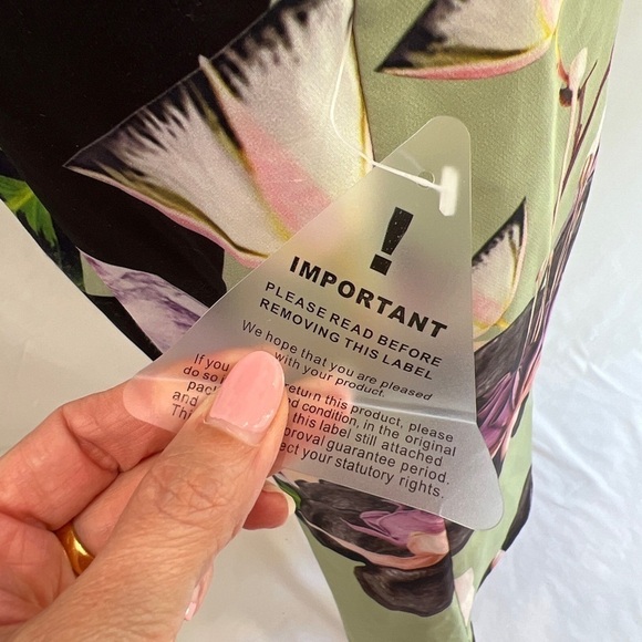 Bariano Australia Black Floral Tulip Hem Sheath MIDI Dress - Picture 8 of 10